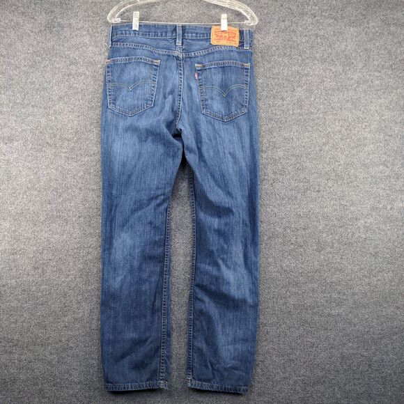 Levi's Men's 514 Jeans Blue 32x32 5-Pocket Whisker Medium Wash - Picture 4 of 12